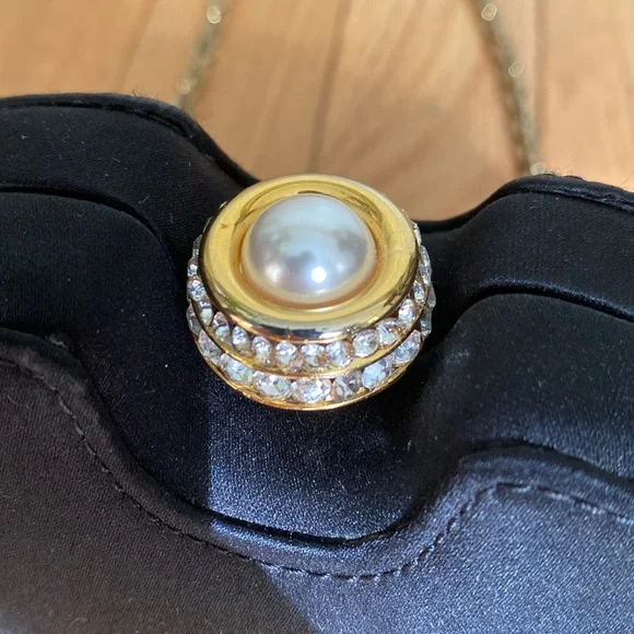 Vintage Black Rodo Italy Silk Bag Clutch Evening Bag - Picture 10 of 12